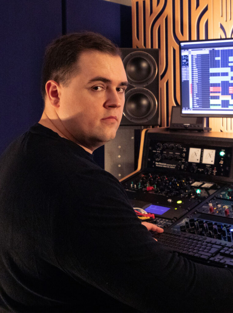 Composer Rafael in his studio