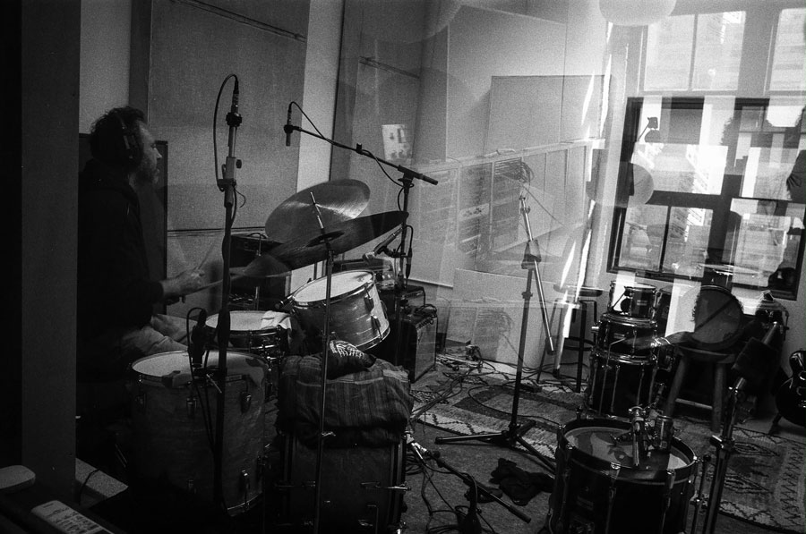 Recording in Josh Block's studio